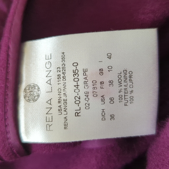 Rena Lange Grape Bow Detail Wool Blazer - Picture 14 of 16